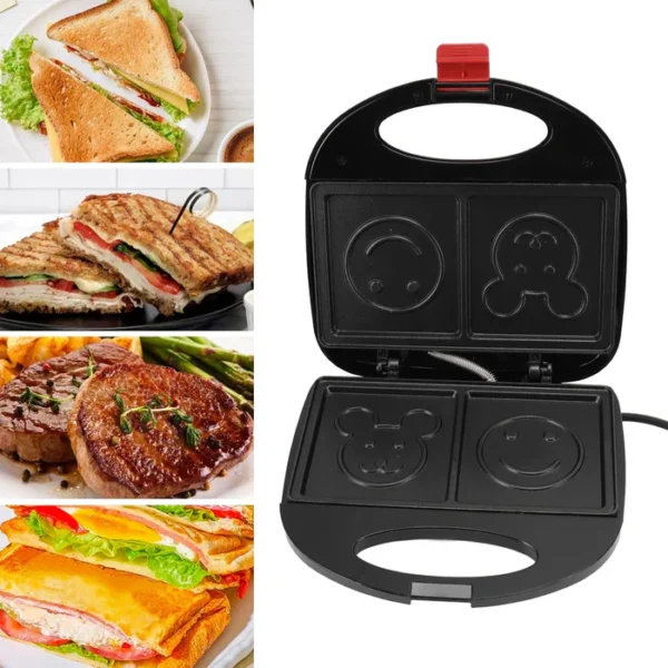 Electric Sandwich Maker Double Sided Heating 750W (1 Pc) - Image 8