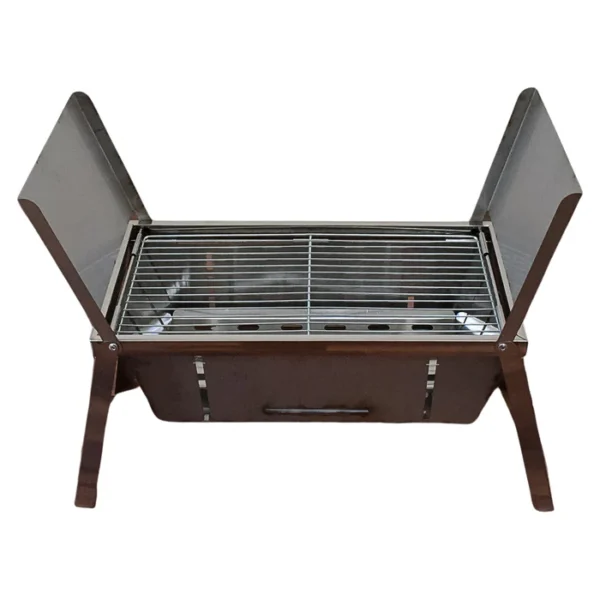 Camping Portable BBQ / Camping Barbecue Grill Stainless Steel Folding Charcoal Grill (1 Set / Net Weight : 2207 GM) - Image 4