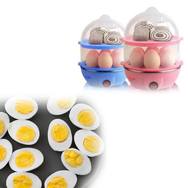 Double Layer Electric Egg Boiler / Poacher / Cooker / Electric Steamer (2 Layer) - Image 5