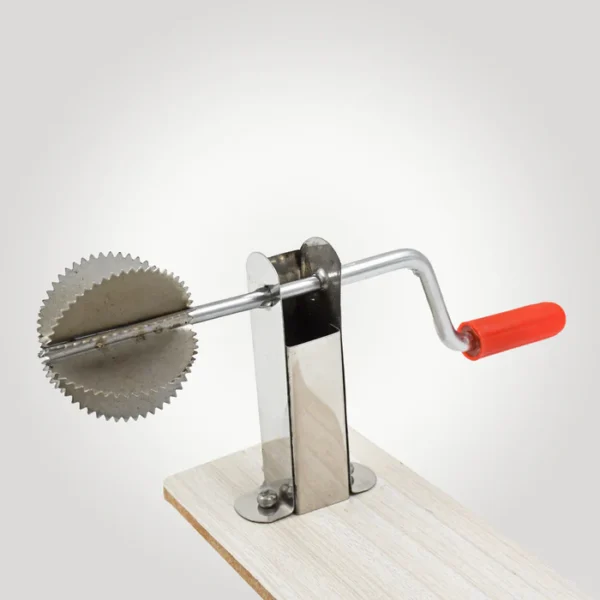 Stainless Steel Coconut Scraper with Wooden Base (1 Pc) - Image 3