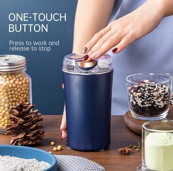 Spice Grinder Portable -Electric Grain Mill Grinder Stainless Steel Dry Grain Spices Cereals Seasonings Coffee Bean Grinder Machine - Image 8