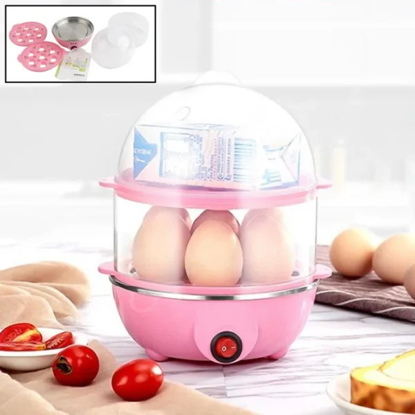 Double Layer Electric Egg Boiler / Poacher / Cooker / Electric Steamer (2 Layer)